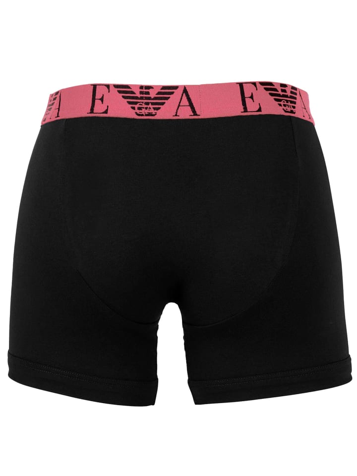 Emporio Armani Комплект из 3 боксерских трусов черного цвета — фото 3