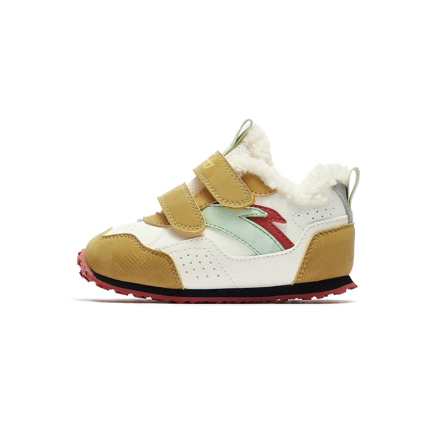 Низкие детские кроссовки для малышей ANTA, Ivory White/Camel Yellow-1