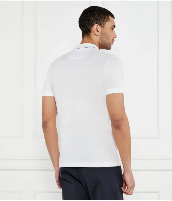 Поло Paule 4 slim fit Boss Green, белый — фото 3