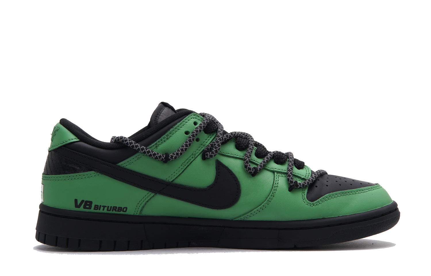 Nike Мужские износостойкие низкие скейтбордные кроссовки Dunk Green Demon, зелено-черный — фото 3