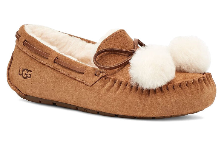 Тапочки (WMNS) UGG Dakota Bow Pom 'Chestnut' 1124030-CHE, коричневый — фото 3