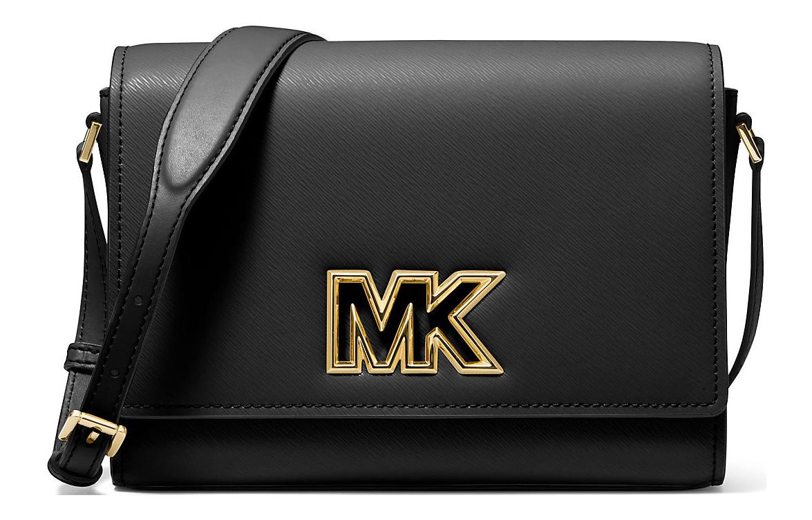 

MICHAEL KORS Кожаная сумка-мессенджер Mimi, через плечо, кроссбоди среднего размера, женская, черная