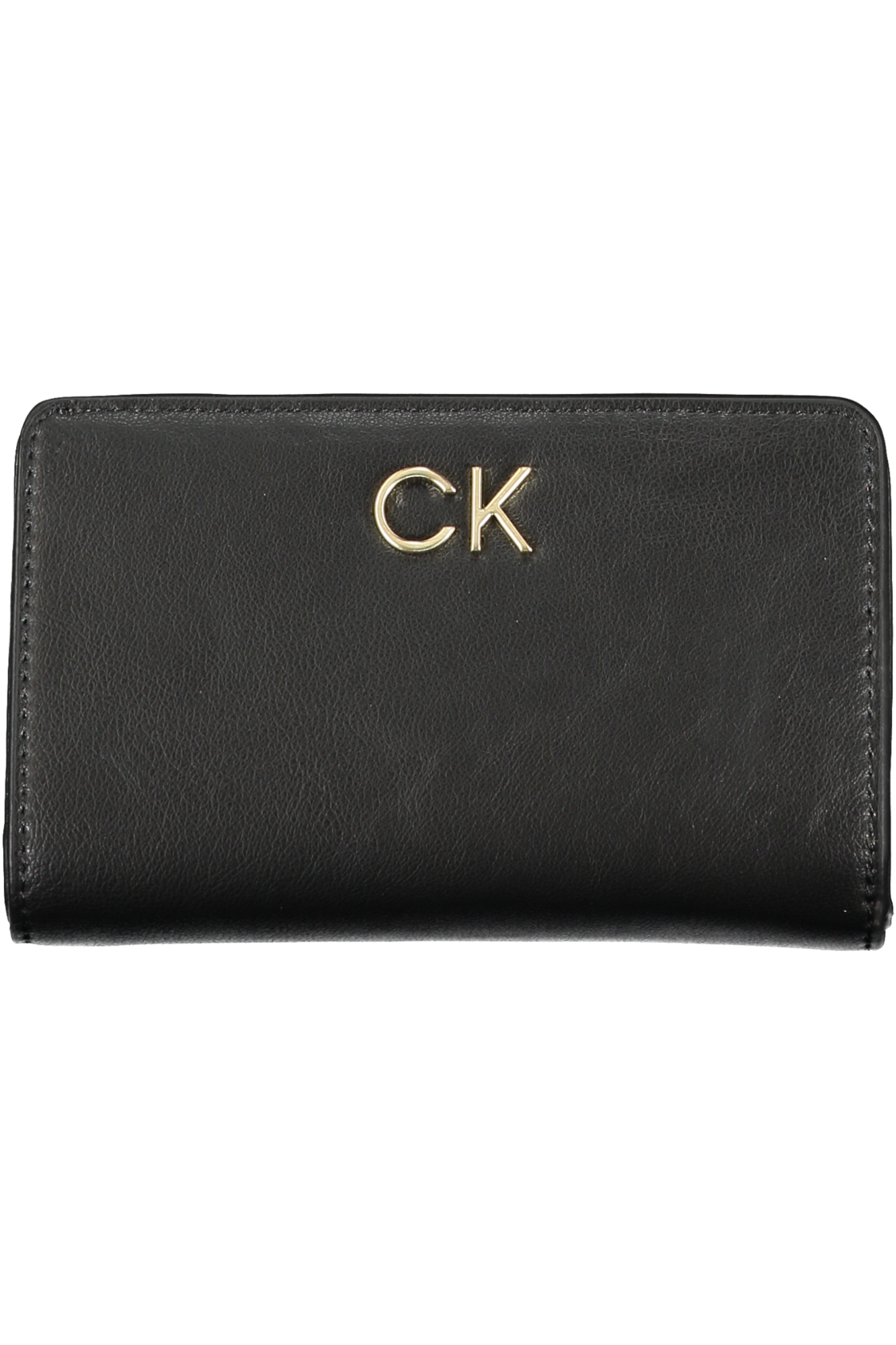 

Женский кошелек Calvin Klein с золотой монограммой, черный
