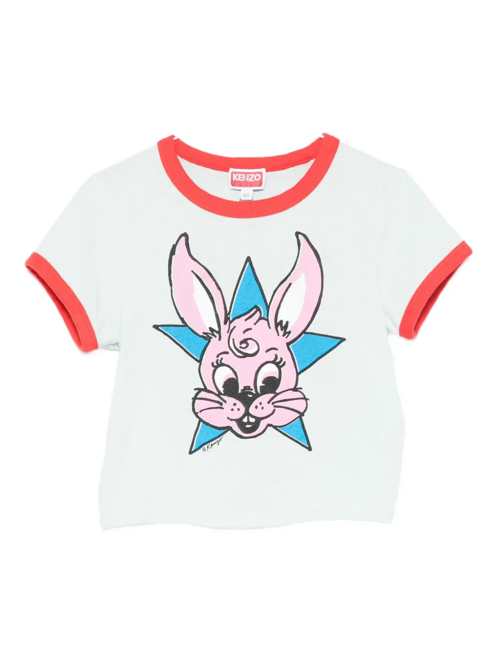 

Футболка с мультяшным принтом Kenzo, синий