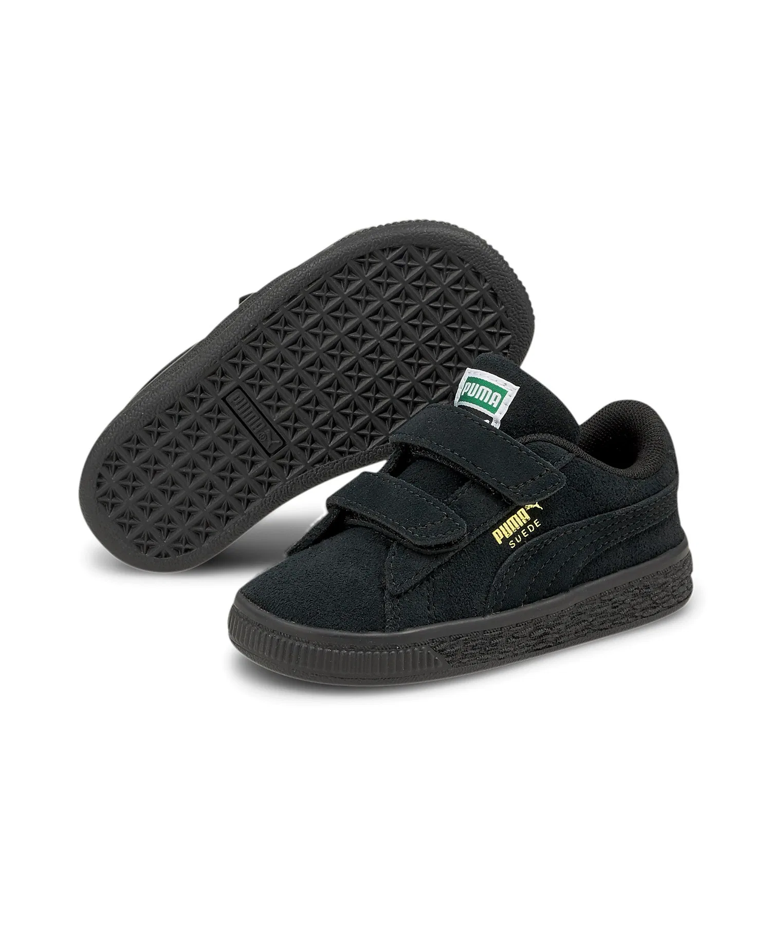 Детские кроссовки PUMA Suede Classic XXI V 12-16 см чёрно-белые — фото 2