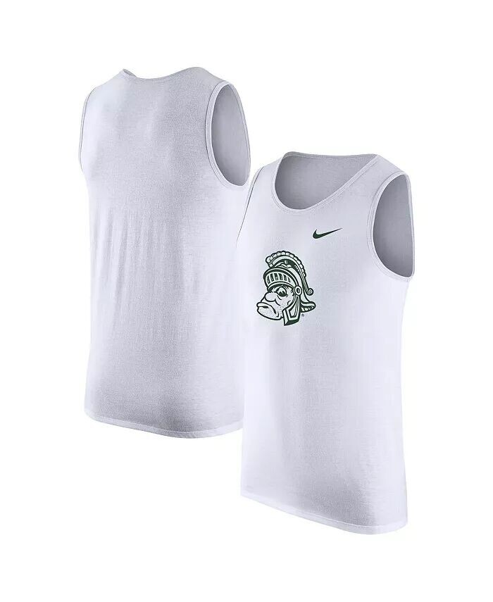 

Мужская белая майка с винтажным логотипом Michigan State Spartans Performance Nike, белый