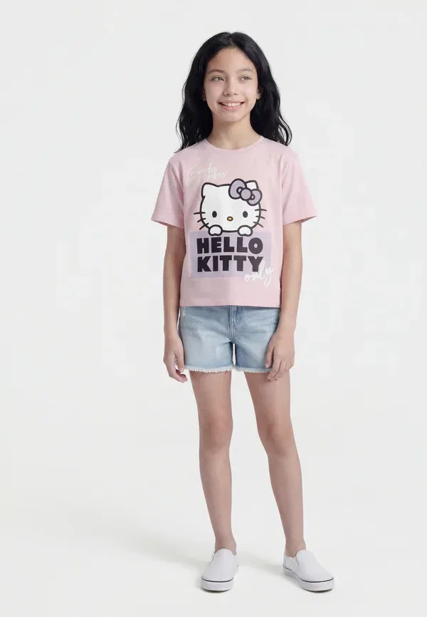 Футболка с принтом Name It Nkfdykaja hello print t-shirt, светло-розовый