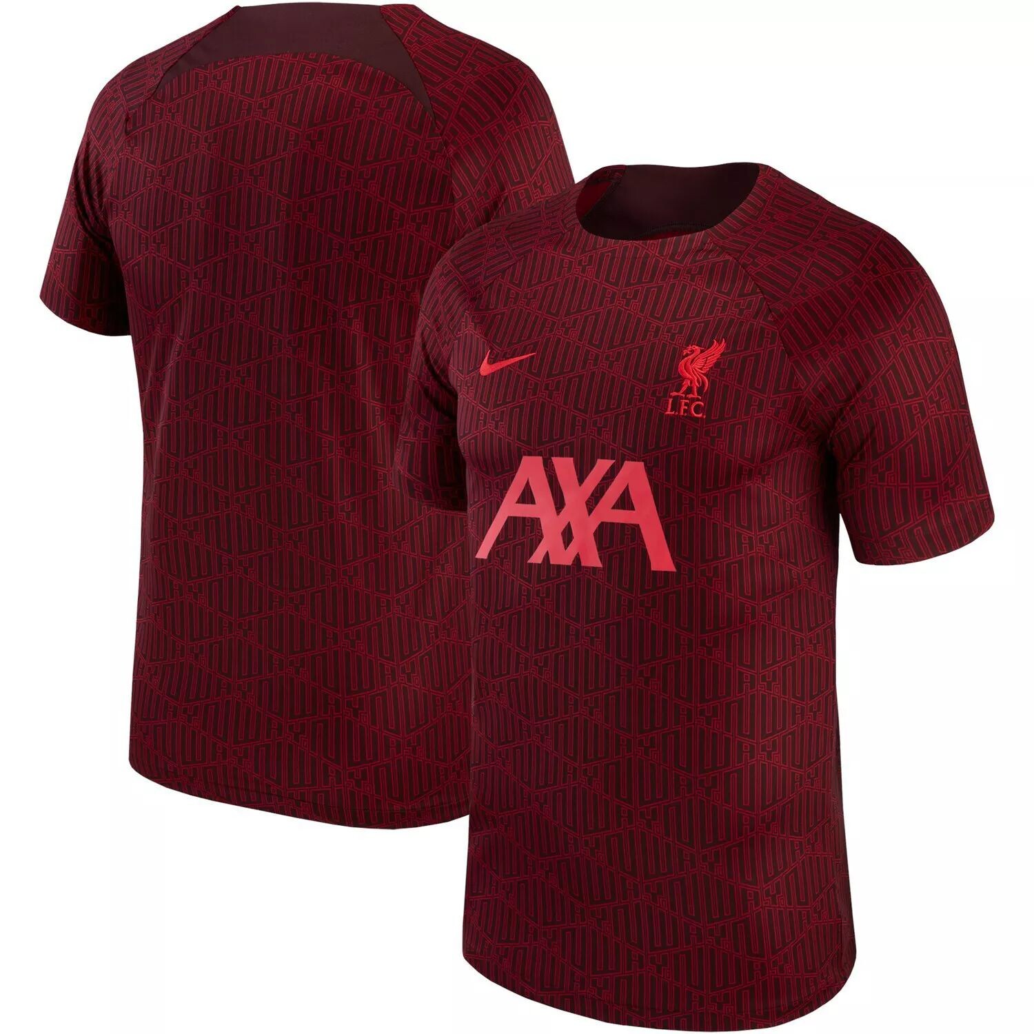 

Мужская предматчевая футболка Nike Burgundy Liverpool 2022/23