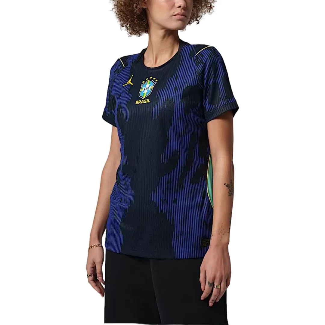 Футболка женская Brazil 2026 Match Away Aero-FIT Soccer Authentic Jordan, Old Royal Blue/Black