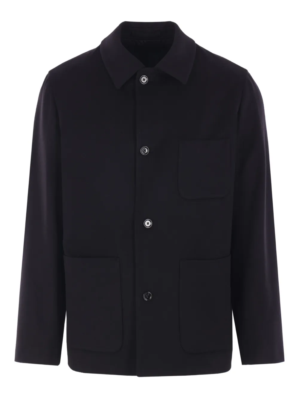

Пальто с накладными карманами и заостренным воротником Lardini, черный
