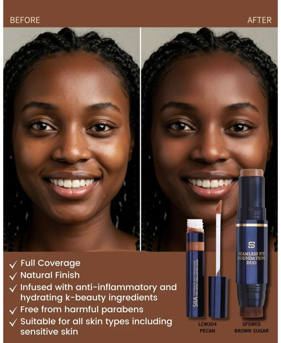 Набор из 5 предметов "Идеальная база" SIIA Cosmetics, Pecan — фото 3