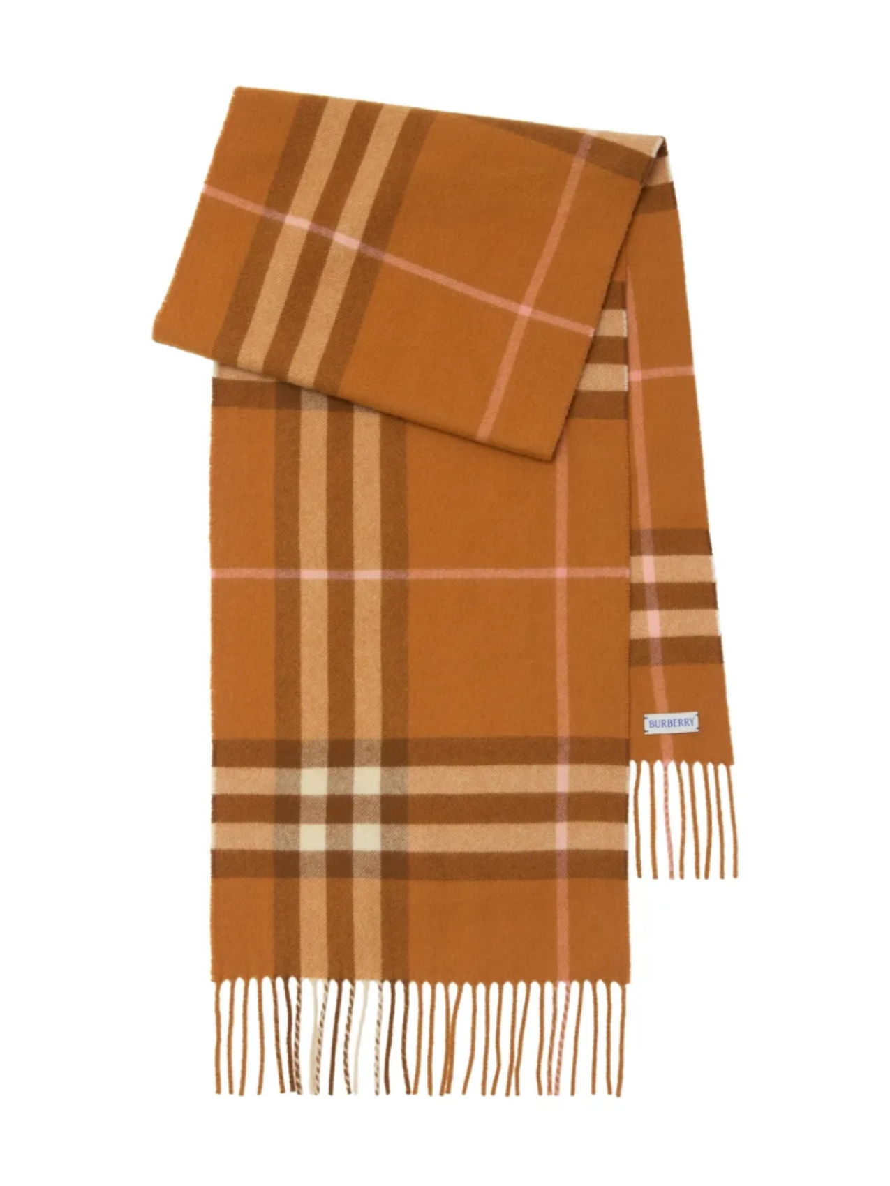 

Burberry кашемировый шарф в клетку, оранжевый