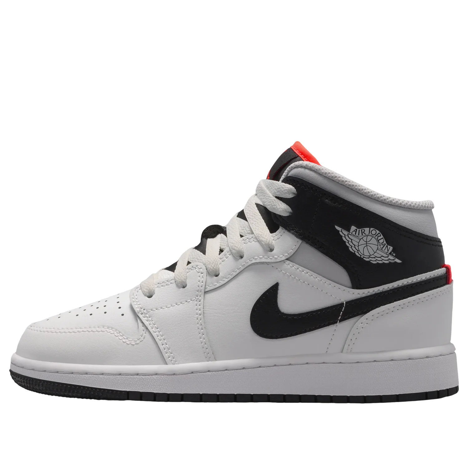 Кроссовки (GS) Air Jordan 1 Mid 'Summit White Infrared Black'