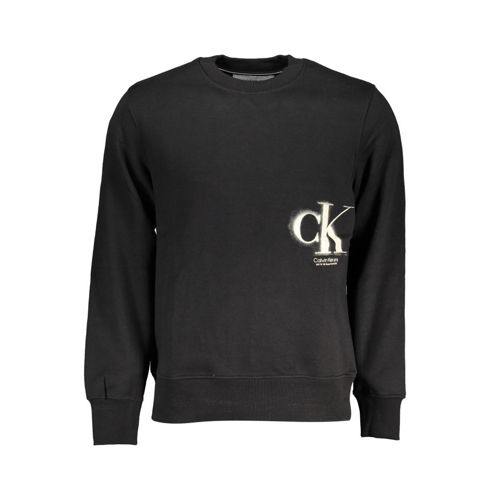 

Черный хлопковый мужской свитер Calvin Klein