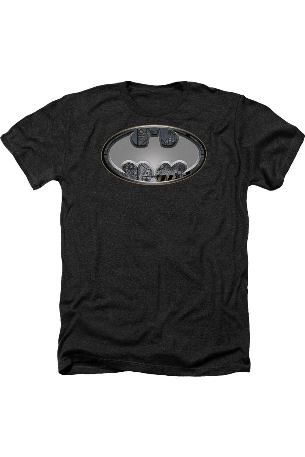

Футболка Batman Steel Wall Shield для взрослых Heather Gildan, черный