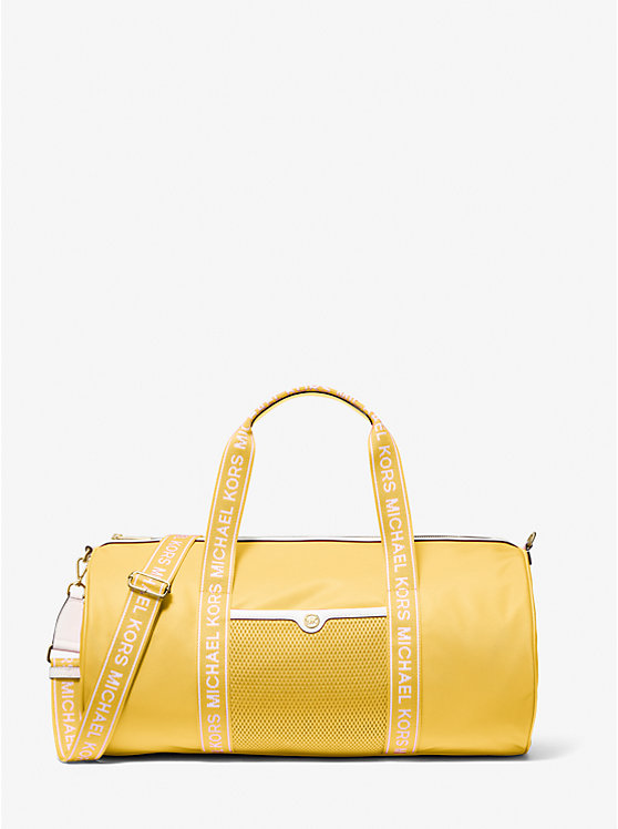 

Jet set большая нейлоновая сумка для отдыха с логотипом на ленте Michael Kors, желтый