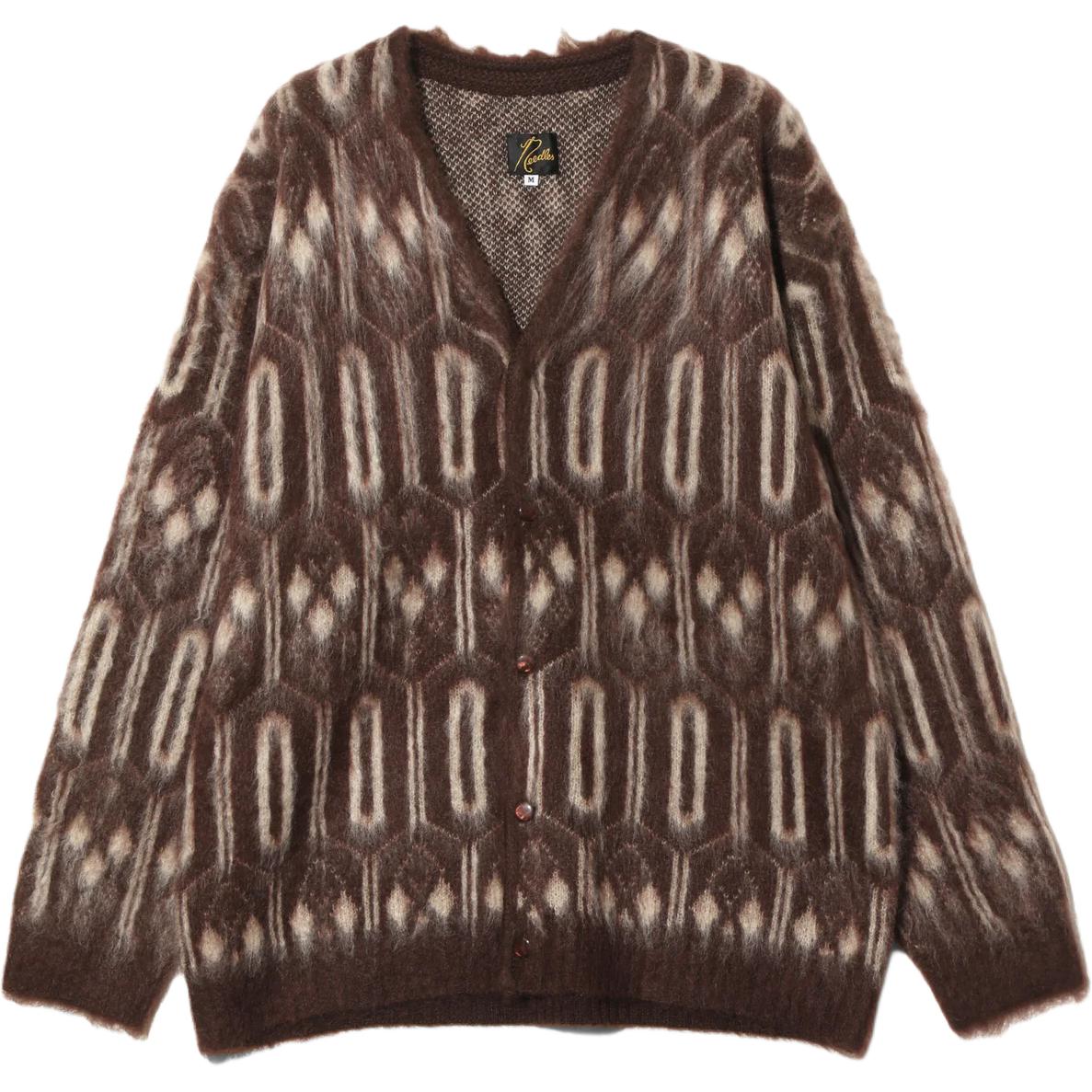 

Кардиган с V-образным вырезом и узором Needles, коричневый