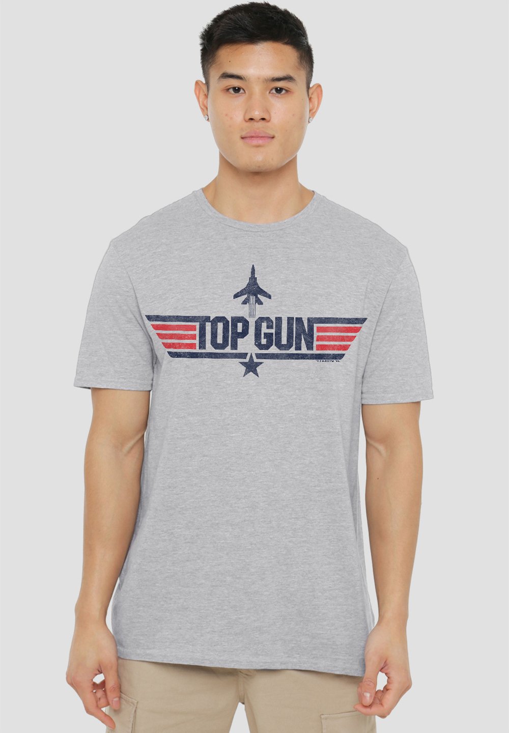 

Футболка с принтом TOP GUN LOGO Cotton Soul, серый