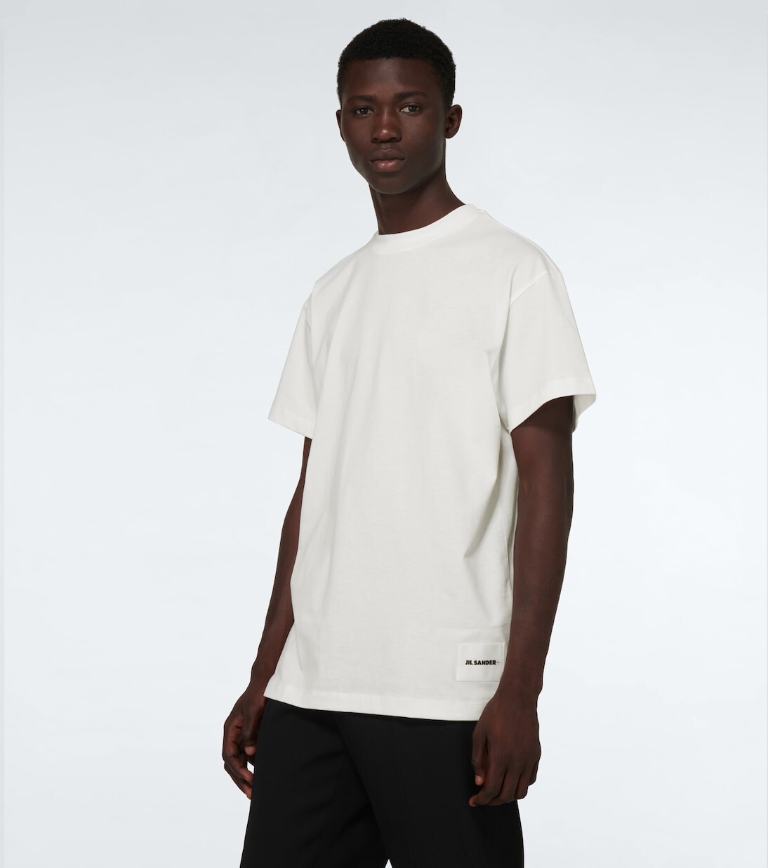Комплект из трех хлопковых футболок. Jil Sander, белый — фото 3