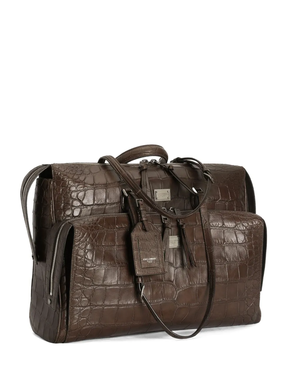 

Тисненая наплечная сумка Vittoria на молнии Dolce & Gabbana, коричневый