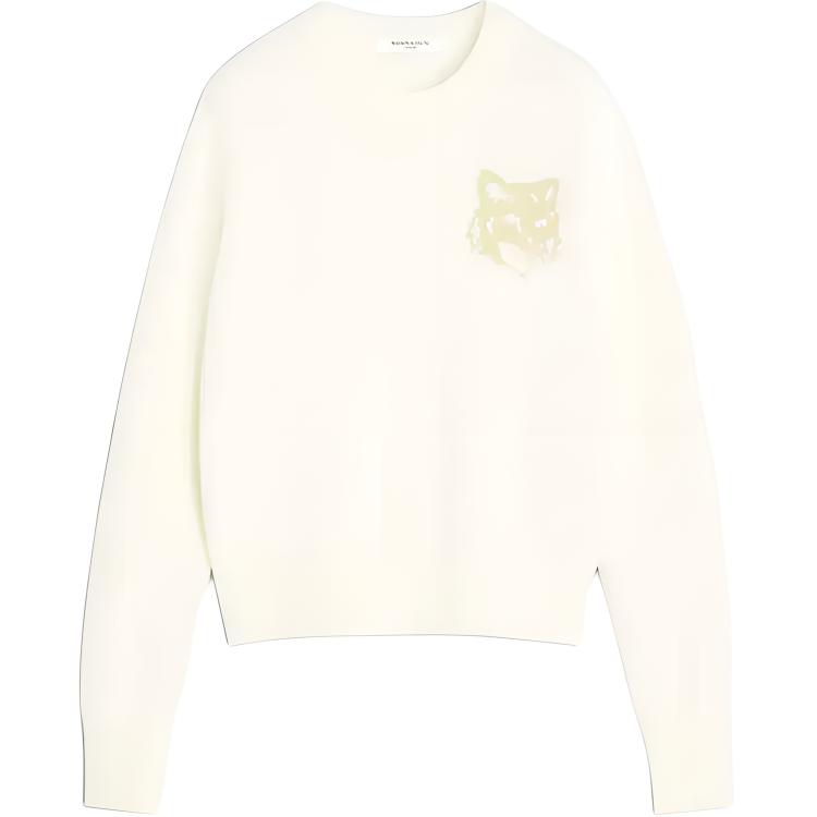 

Свитер из мериносовой шерсти с лисьим принтом Maison Kitsuné Maison Kitsune, белый