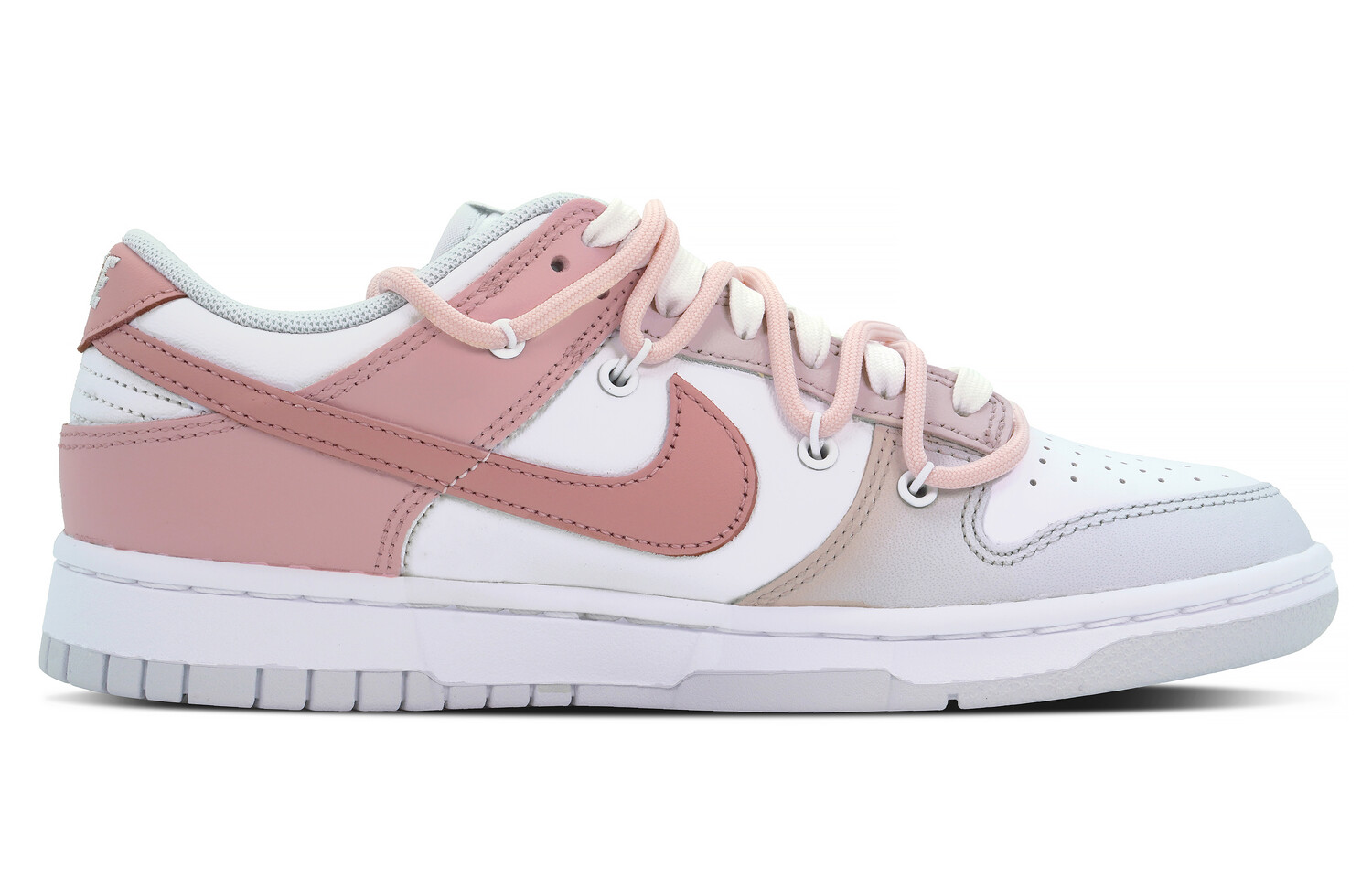 

Кроссовки Nike Dunk Skateboarding Shoes Unisex Low-top White/pink, розовый
