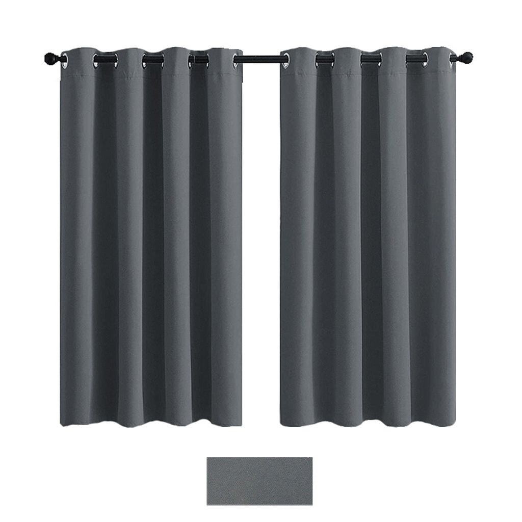 

Штора на люверсах 130 х 160 см, синяя непрозрачная штора для гостиной спальни easy home, серый