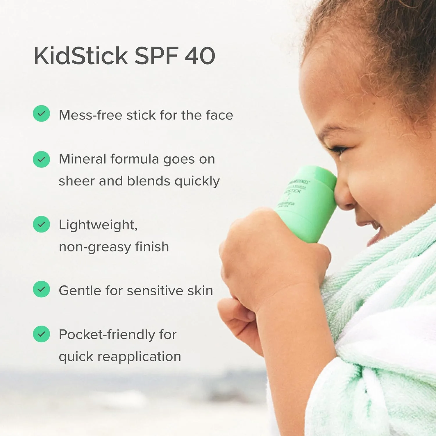 Набор MDSolarSciences Mineral KidStick SPF 40 и KidCrème SPF 50, нежирный водостойкий солнцезащитный крем для чувствительной кожи — фото 2