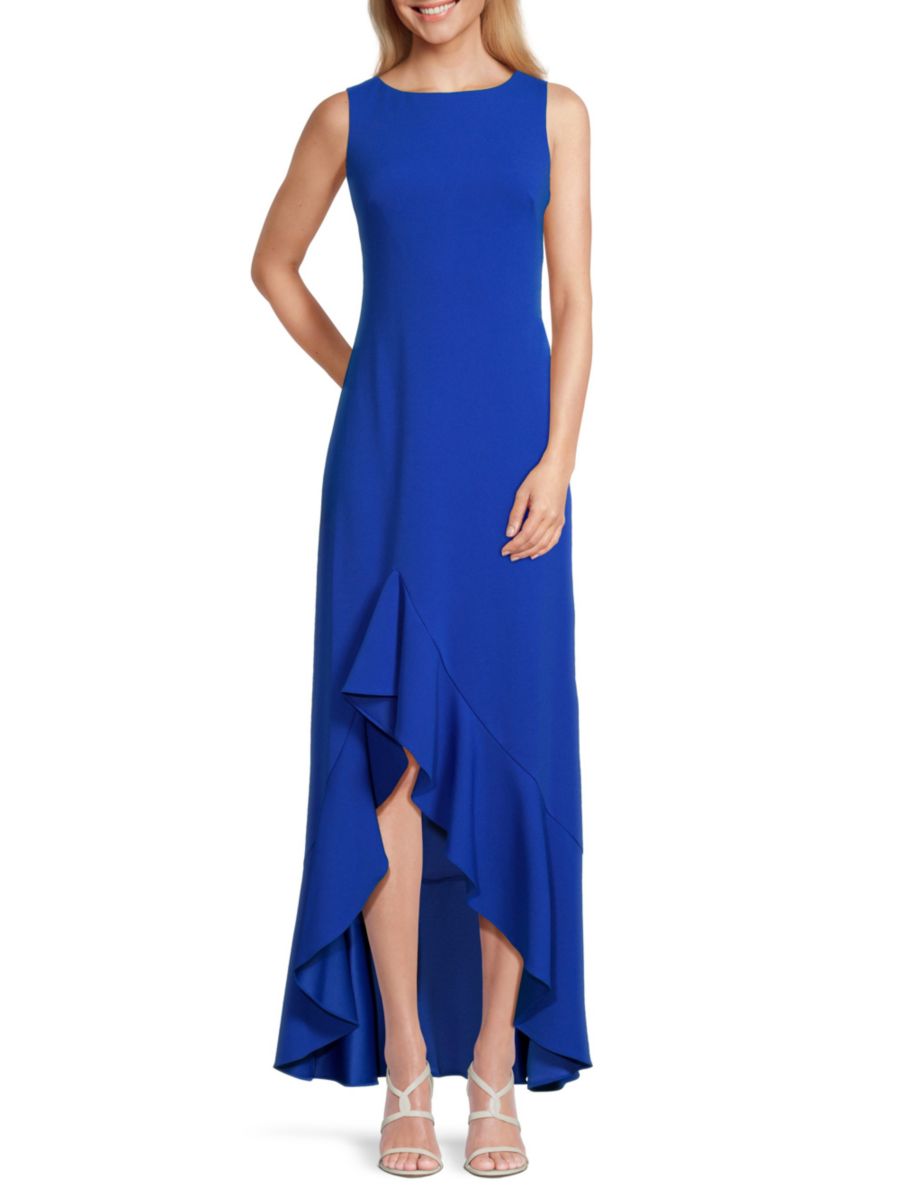 

Платье с асимметричным лифом и оборками Vince Camuto, цвет Cobalt