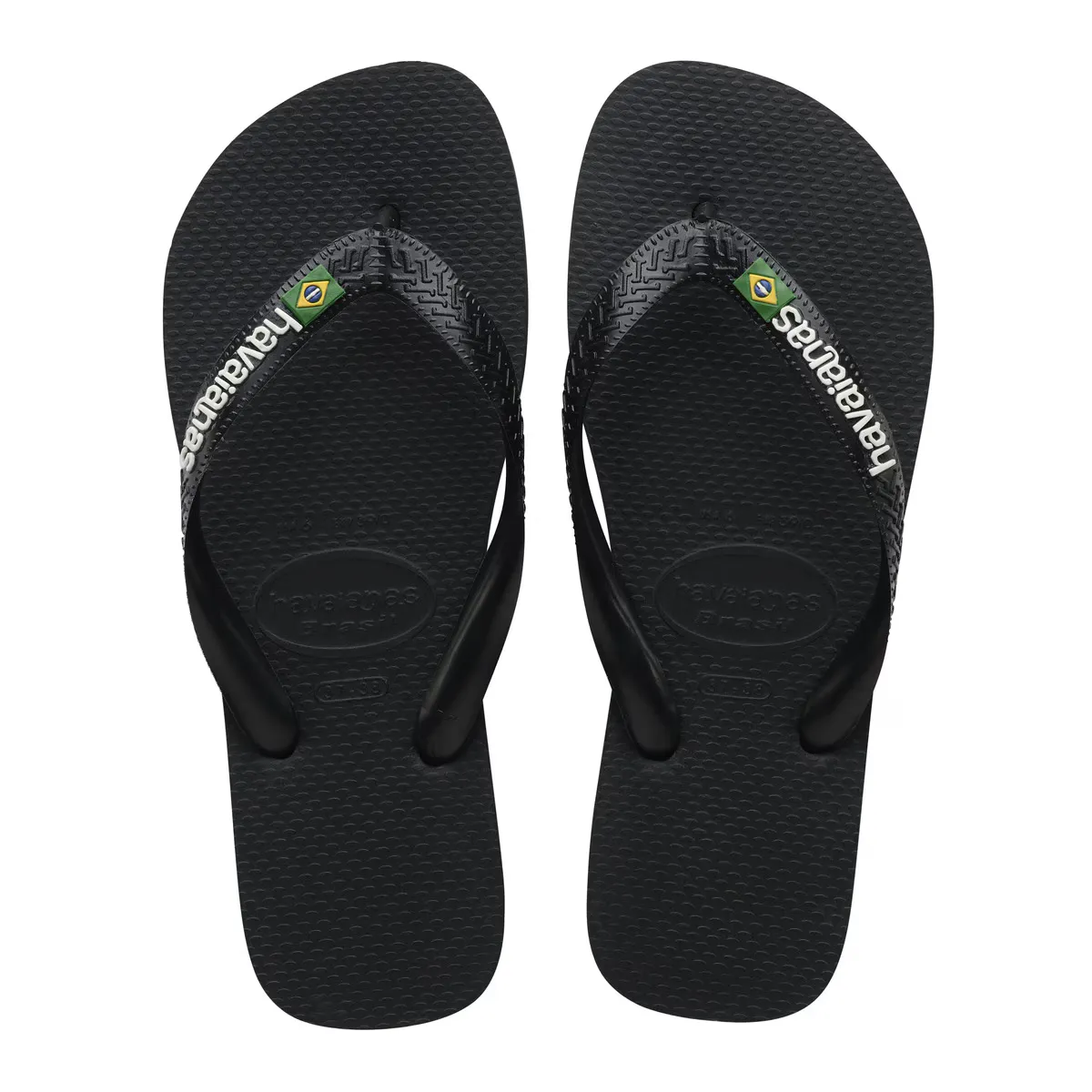 

Шлепанцы унисекс Brazil Logo Havaianas, чёрный