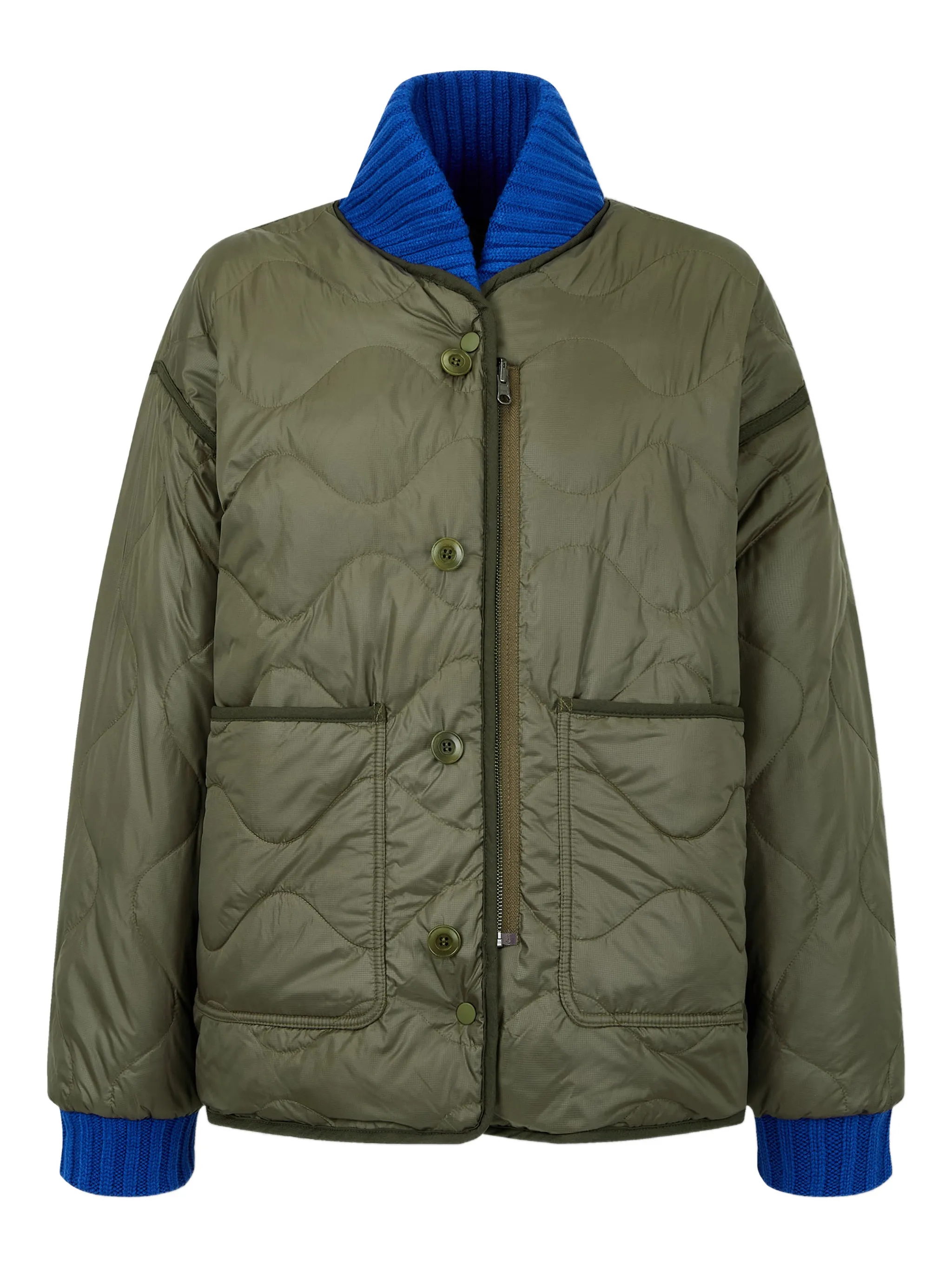 

Стеганый пуховик Studio Tomboy, зеленый