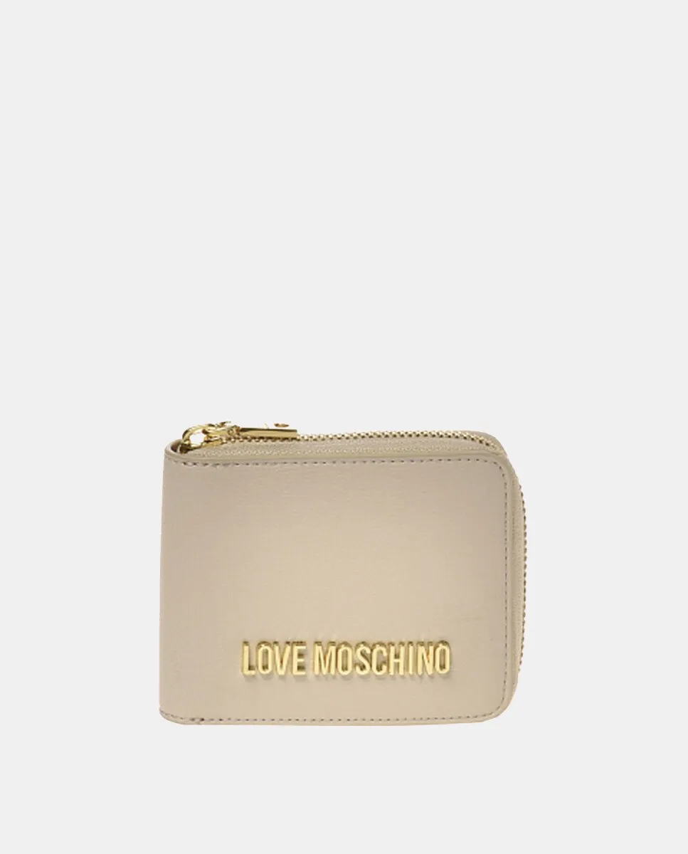 

Маленький кошелек на молнии Love Moschino, цвет Crudo