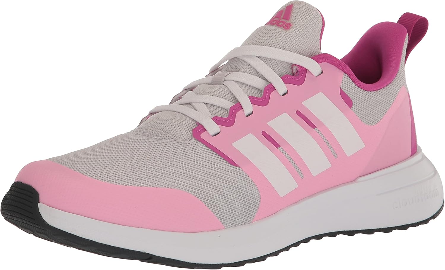 Кроссовки Adidas Unisex-Child Fortarun 2.0 для бега, белый/розовый/серый