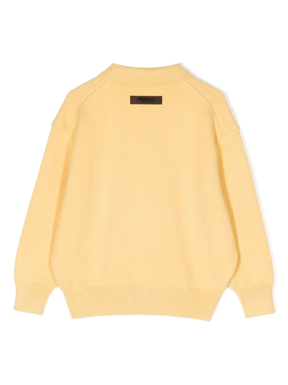 Вязаная рубашка-поло с логотипом Fear Of God Essentials Kids, желтый — фото 2