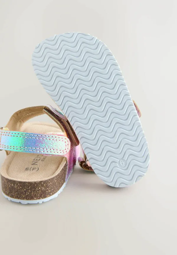 Детские туфли с широкой колодкой и двумя ремешками Next, Multi Glitter — фото 3