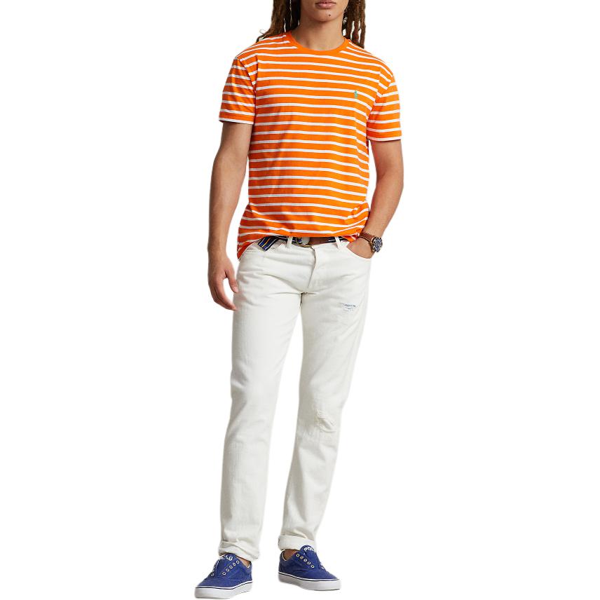 Поло Loog с вышивкой, короткий рукав, майка мужская Orange Polo Ralph Lauren, оранжевый — фото 4