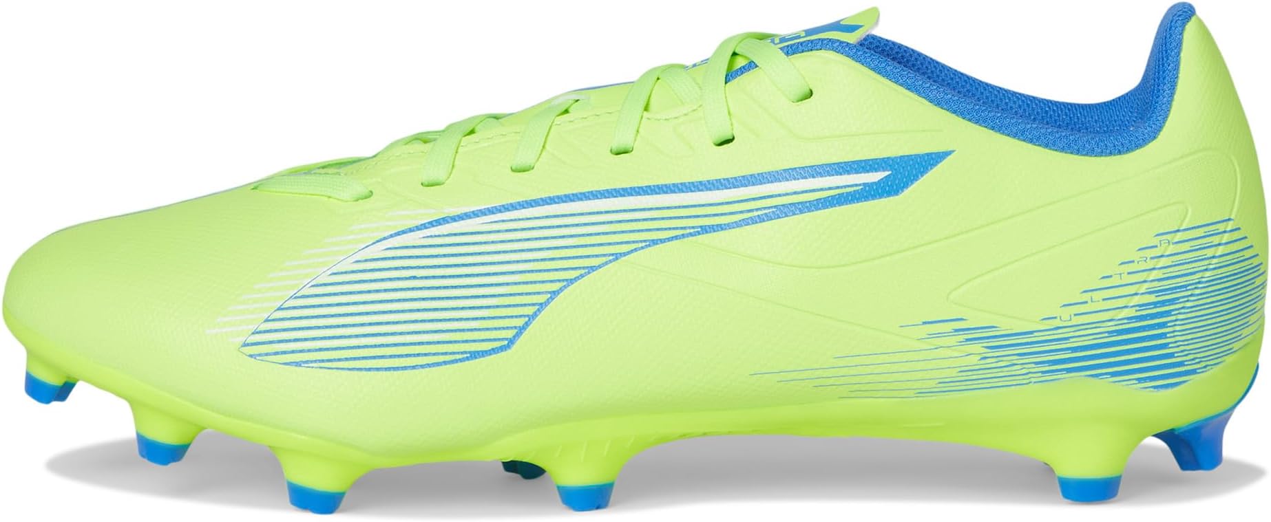 Кроссовки PUMA Ultra 5 Play Firm, Artificial Ground Soccer Cleats, цвет Fizzy Apple-Puma White-Bluemazing — фото 4