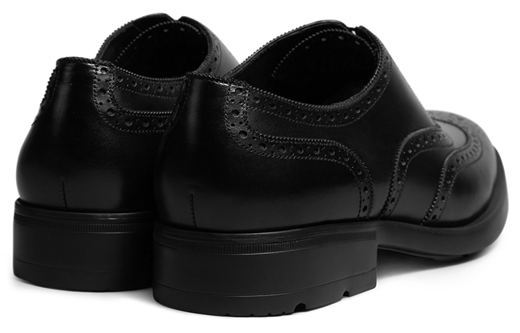 Классические оксфорды из телячьей кожи черные THOM WILLS, Black B811-K1 — фото 4
