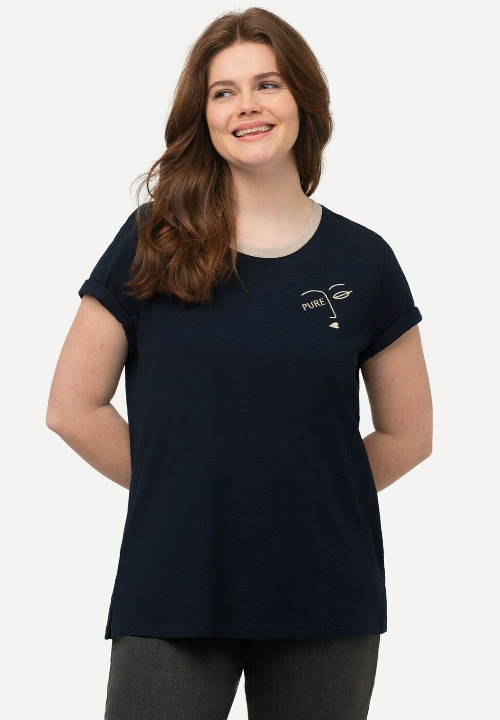 

Футболка с принтом Ulla Popken, Черный, Футболка с принтом Ulla Popken