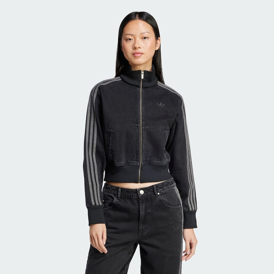 Толстовка с капюшоном на молнии ADIDAS ORIGINALS Adicolor, Black Denim — фото 2