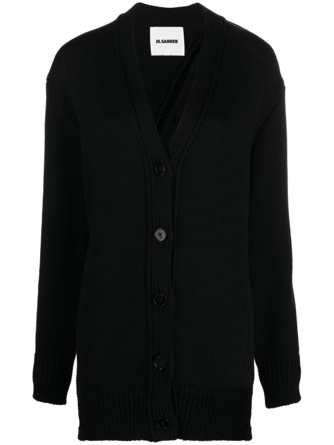 

Jil Sander шерстяной кардиган асимметричного кроя, черный