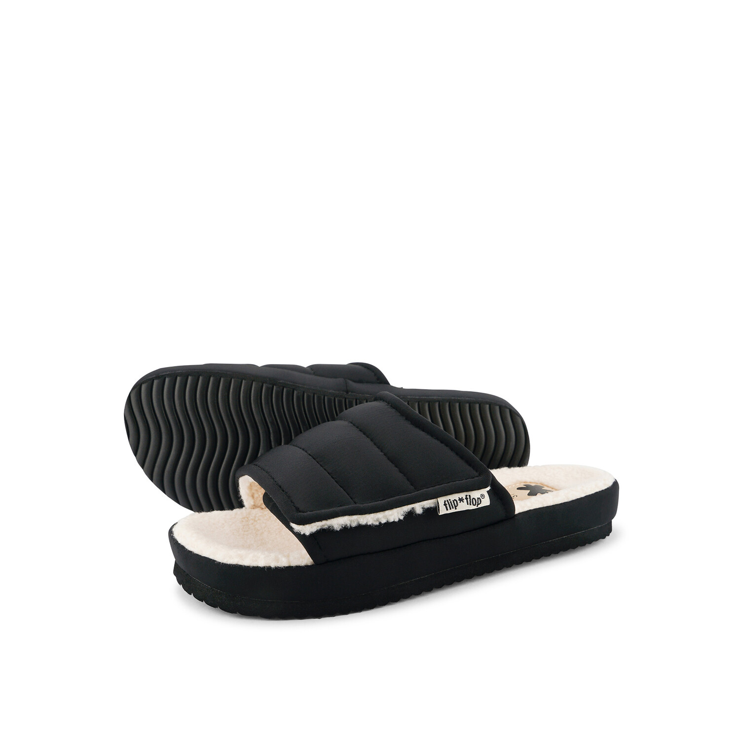 

Тапочки Flip Flop Hausschuh slide*velcro paddy, черный