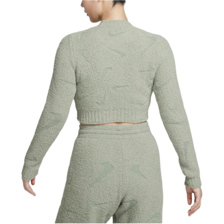 Спортивная одежда Phoenix Cozy Bouclé женский облегающий длинный рукав вязаный топ Nike, Jadeite Horizon — фото 4