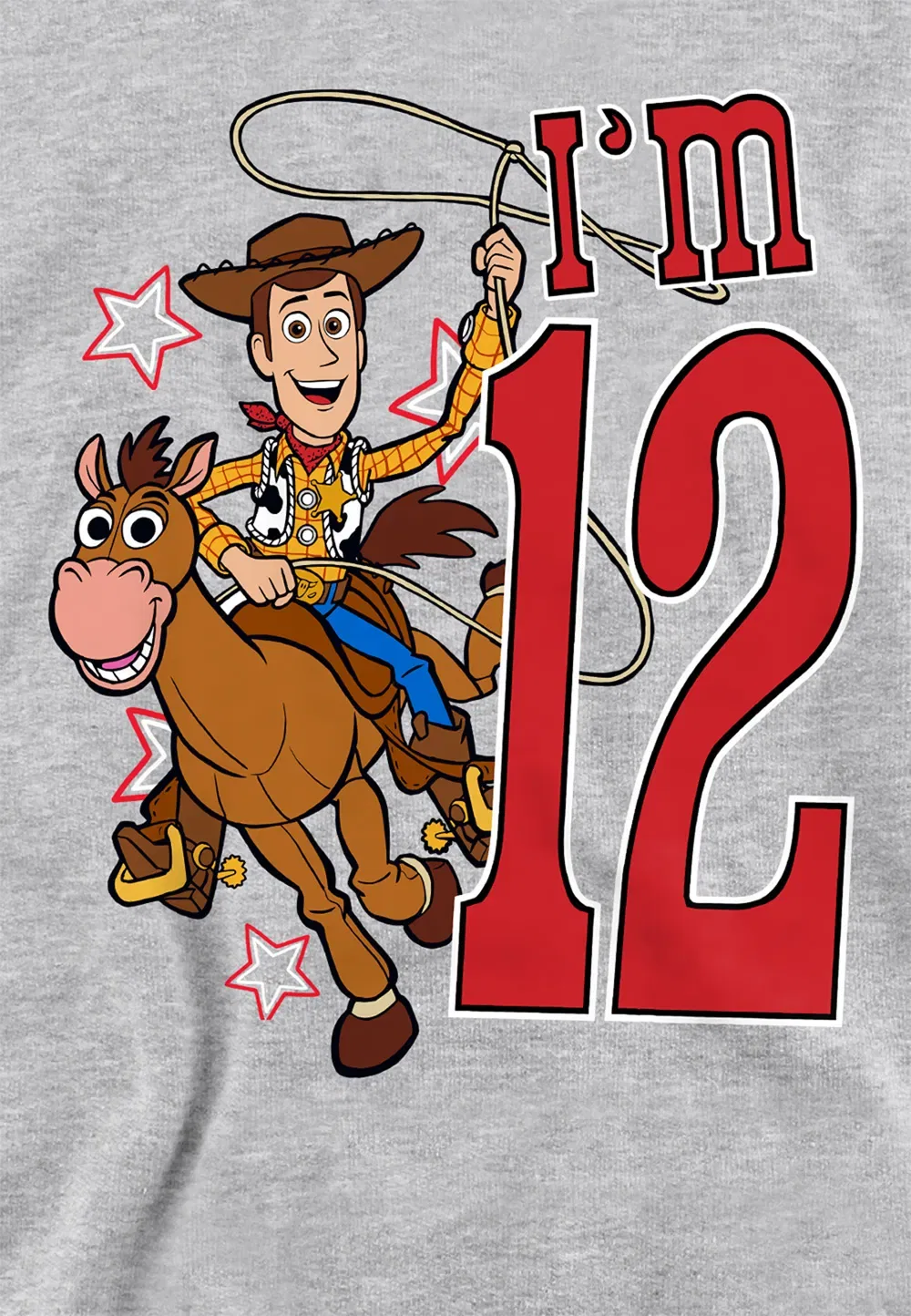 Детская худи с принтом Woody Игрушечные истории Disney, серый — фото 2