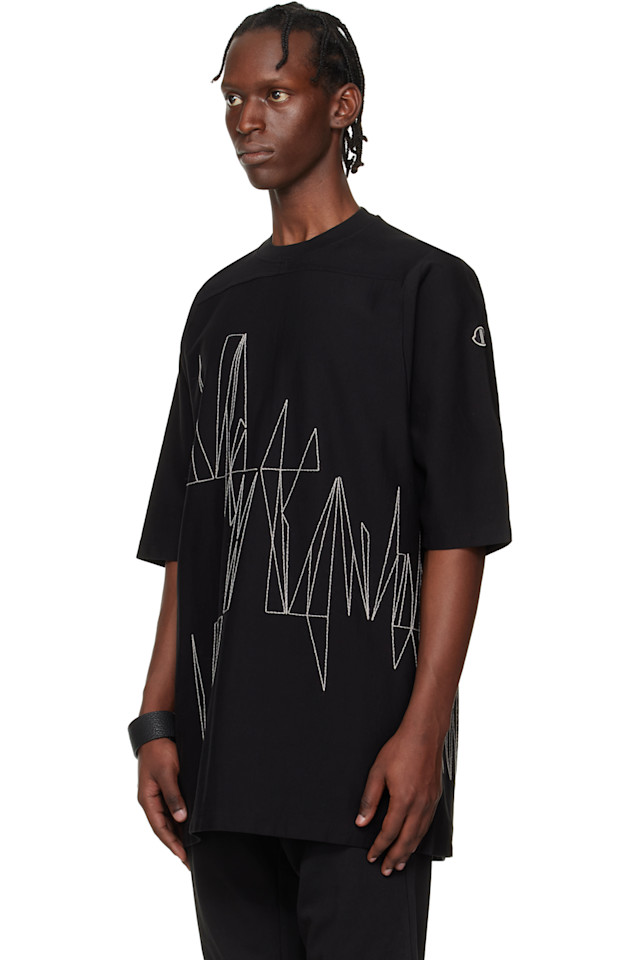 Футболка Moncler + Rick Owens Jumbo SS, черный — фото 4