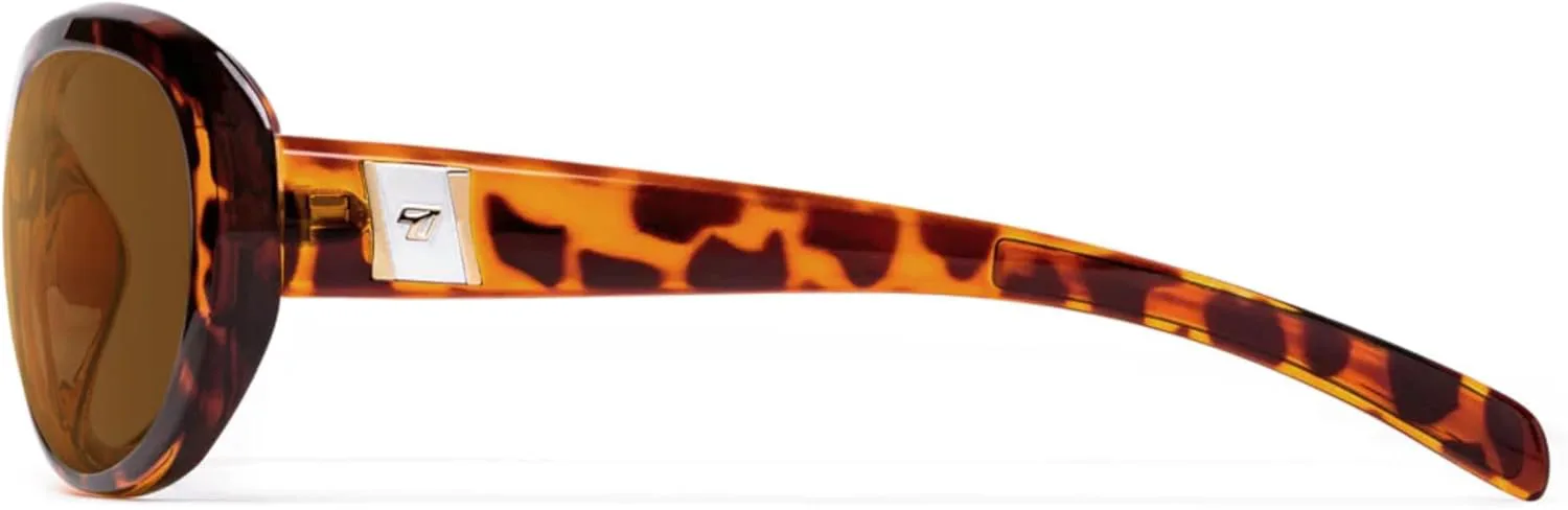 

Женские солнцезащитные очки Lindsay 7 Eye Full Wrap, идеально подходят для отдыха на природе, 100% защита от UVA и UVB лучей, Tortoise Frame/Sharpview Copper Lenses