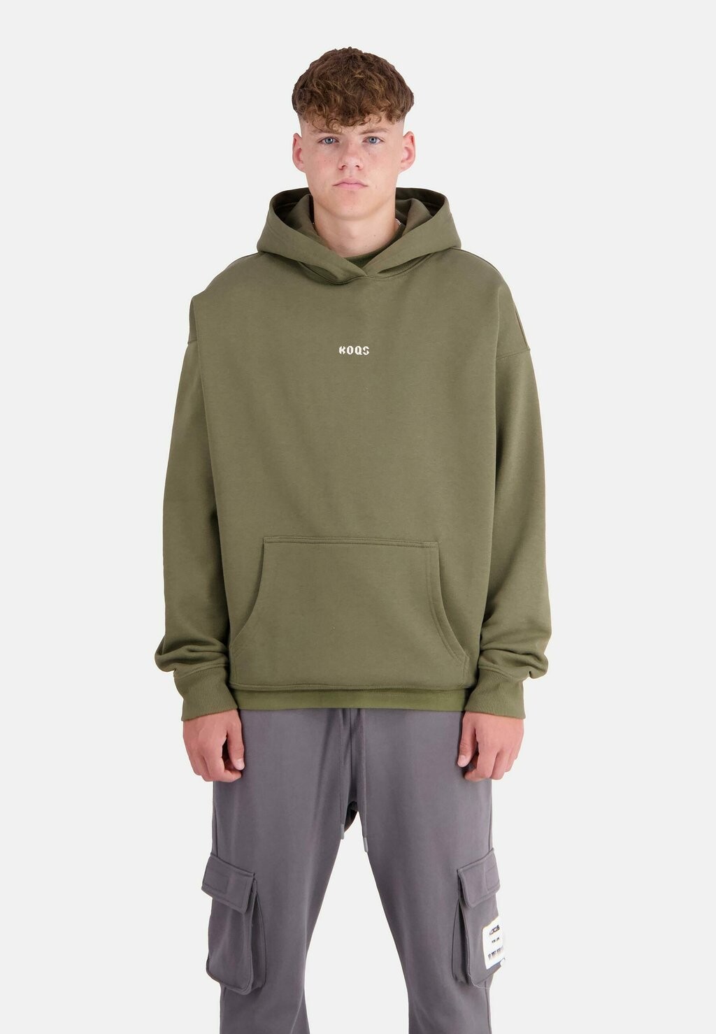 

Толстовка LOGO OVERSIZED KOQS, цвет ivy green
