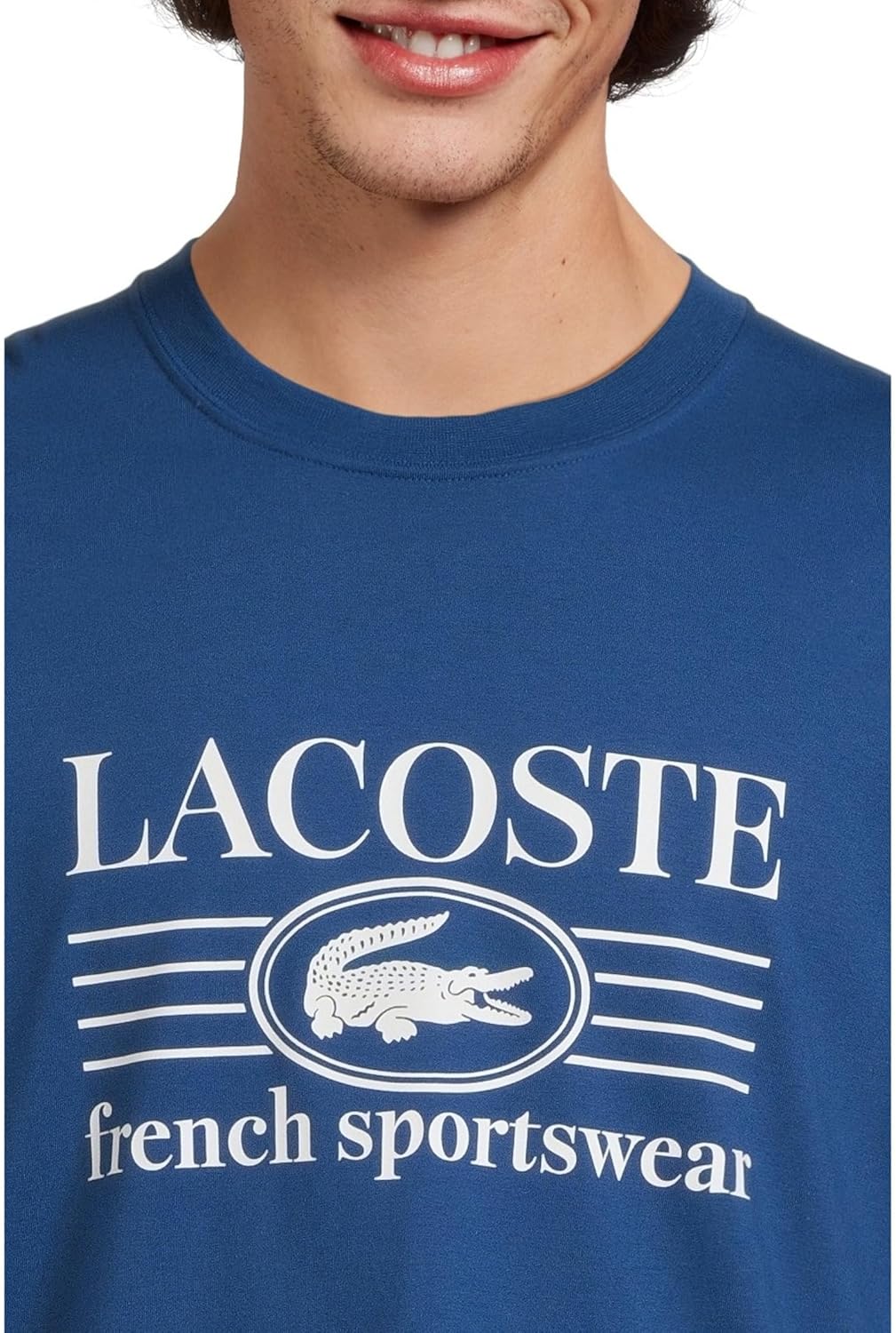 Футболка Lacoste Classic Fit, мужская, France Blue — фото 4
