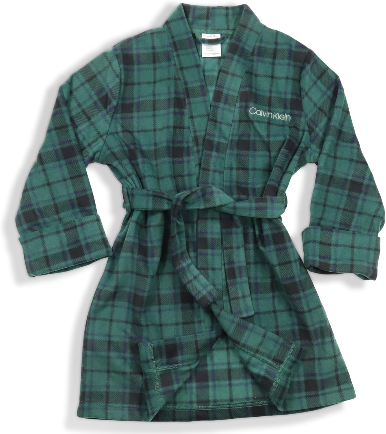 

Уютный халат Calvin Klein для мальчиков с манжетами, Grn Woodlnd Pld