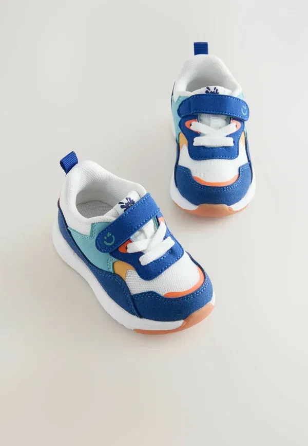 Кроссовки для первых шагов Next, Regular fit touch fastening first walker trainers, синий цветблок — фото 2